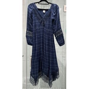 NWT Anthropologie Plaid Kerchief Dress By Akemi + Kin